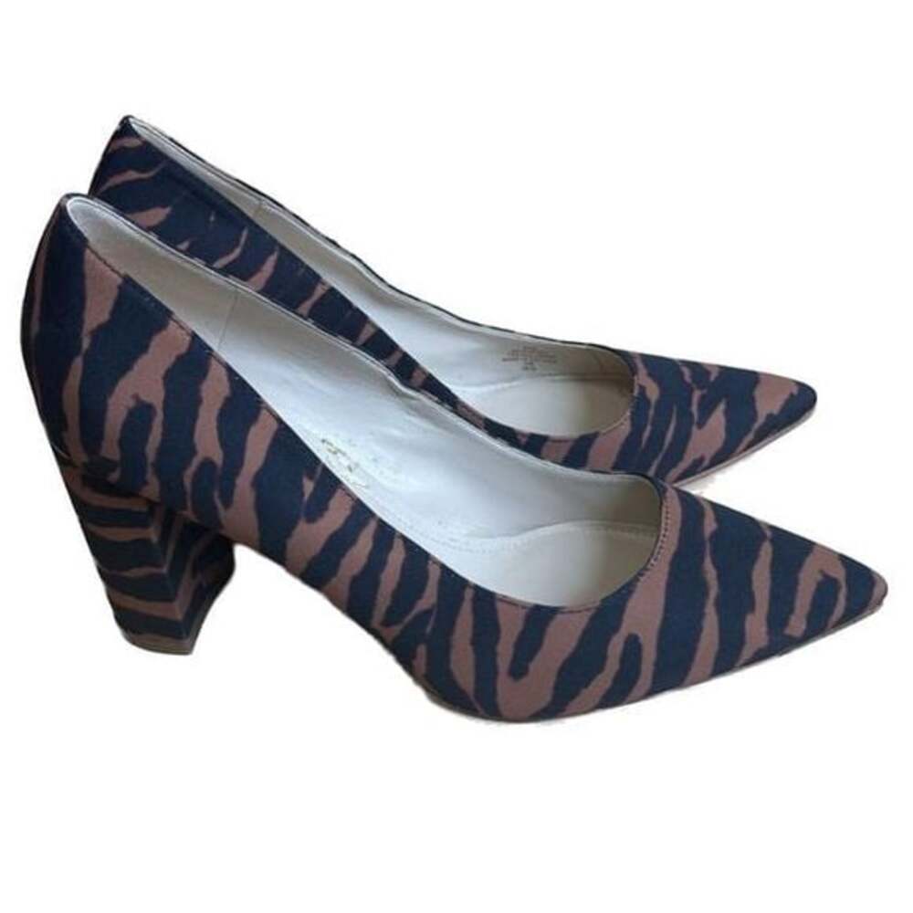Marc Fisher Tiger Print Block Heel Pumps
